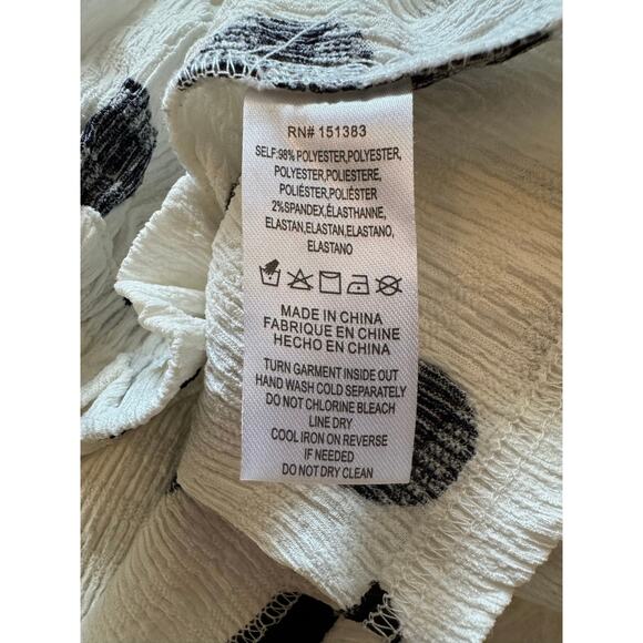 Anthropologie Current Air White & Black Polka Dot Swing Camisole – Size XS - Picture 3 of 6